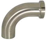 Polished 90 Deg Threaded Bevel Seat x Weld Elbows -B2T - 304S